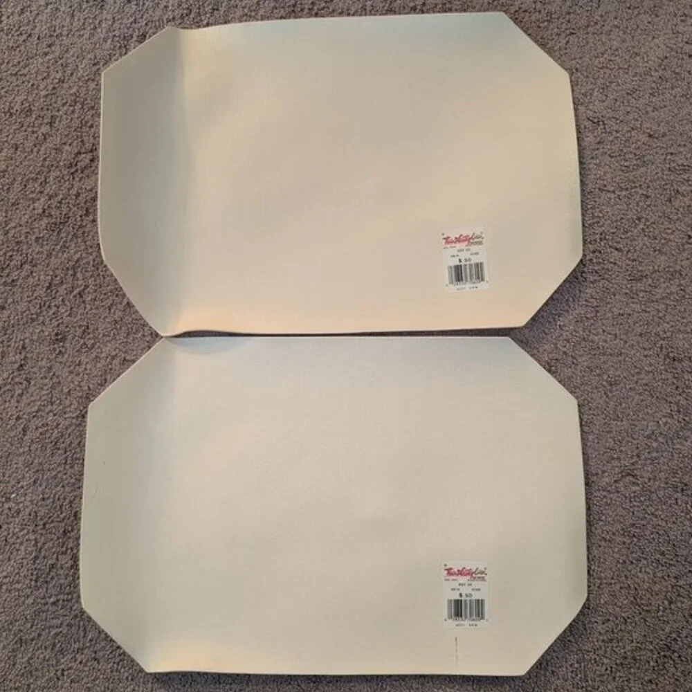 Vintage Set of 4 Town & Country Linen Vinyl Padded Christmas Tree Retro Placemat